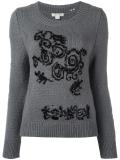 distressed knit jumper