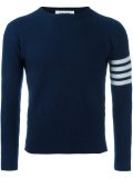 ribbed striped sleeve jumper