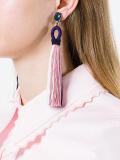 long gradient tassel earrings