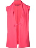 open shawl lapel top