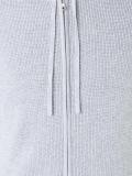 zipped knitted hoodie