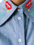 smoking lips beaded shirt