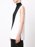 turtleneck sleeveless blouse