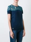 lace panel knit top