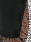 asymmetric lace trim dress