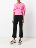 ruffle trim T-shirt