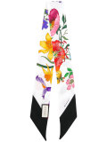 Flora print neck bow