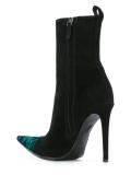 crushed velvet ankle boots