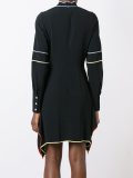 embroidered neck tie dress