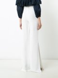 slit high-waisted trousers