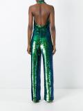 sequined halterneck jumpsuit