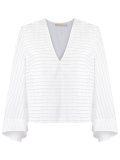 v-neck striped blouse