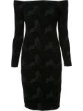 off-shoulders fitted dress