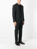 two-piece pinstriped suit