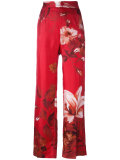 high-rise floral print trousers 