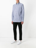 button-down striped shirt