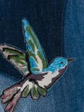 birds patch straight jeans