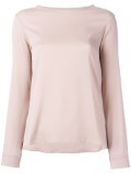 long-sleeved top with curved hem