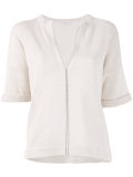 knitted v-neck top