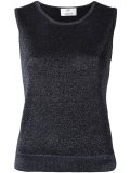 metallic effect knit top