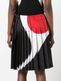 geometric print pleated skirt