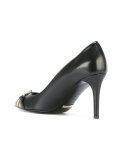 contrast toe pumps