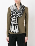 dotted print scarf