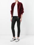zipped bomber jacket