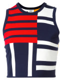 cropped patchwork tank 
