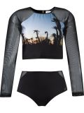 cropped top and hot pants set