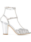 studded caged sandals 