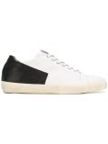 perforated contrast detail sneakers