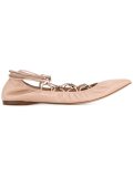 'Rockstud'系带芭蕾舞平底鞋