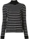 striped roll neck top