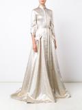 lamé trench gown