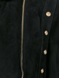 zipped shoulder pad jacket