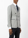 patterned double-breasted jacket