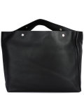 embossed logo tote bag