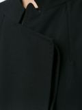 Pleated Wool Blend Coat