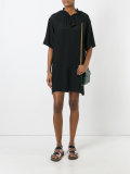 ruffle collar shift dress