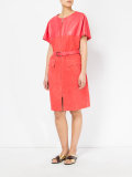 belted leather dress