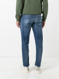 distressed slim-fit jeans