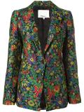 floral cloqué blazer