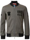 medal print bomber jacket