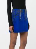 flocked mini skirt