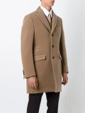 buttoned mid-length coat