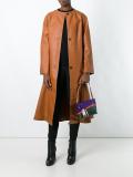button down flared coat