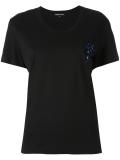 sequin flower heart Dani T-shirt
