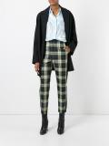 checked tailored trousers