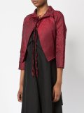 allover print cropped jacket